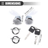 Ford Explorer Car Door Lock Cylinders Kit with 2 Keys (1992-1995)