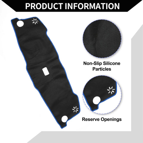 Honda Vezel RV3-RV6 (2021-2024) Black Blue Set Dashboard Cover Mat