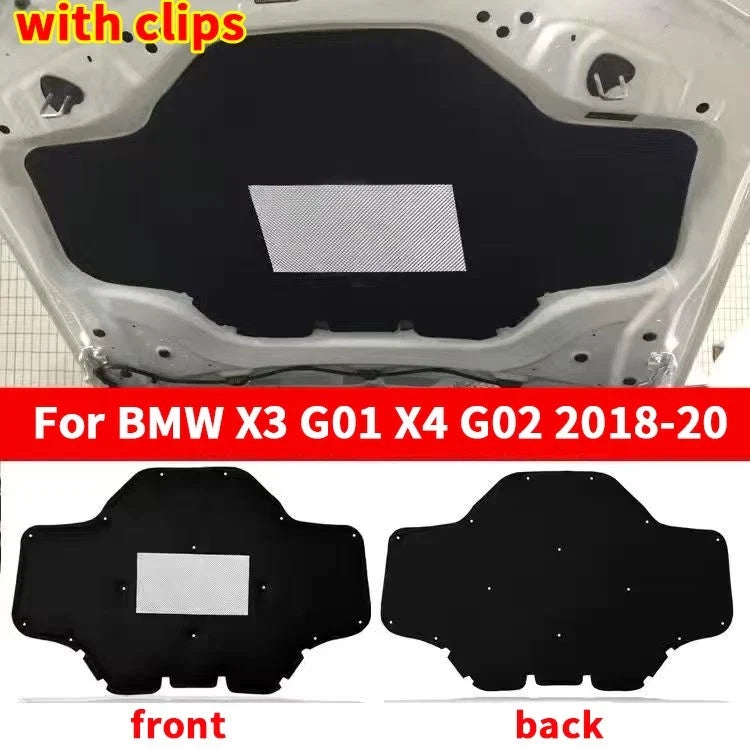 BMW X3 X4 Pad Cover Shield Car Hood Engine Sound Insulation (2018–2020)