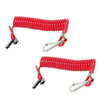 Boat Outboard Motor 2pcs Engine Switch Lanyard Red Waterproof 160cm