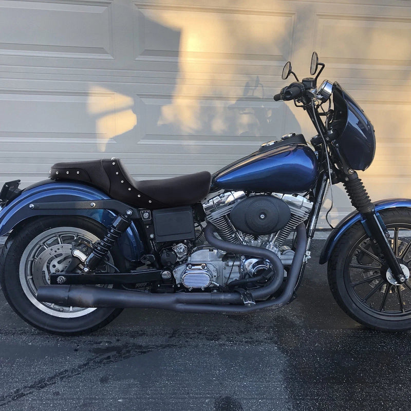 Harley Dyna Low Rider Street Bob Black Driver Passenger Seat (06-17)