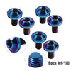 Bike Motorcycle - Blue 6 x M6x10mm Alloy Torx Head Screws