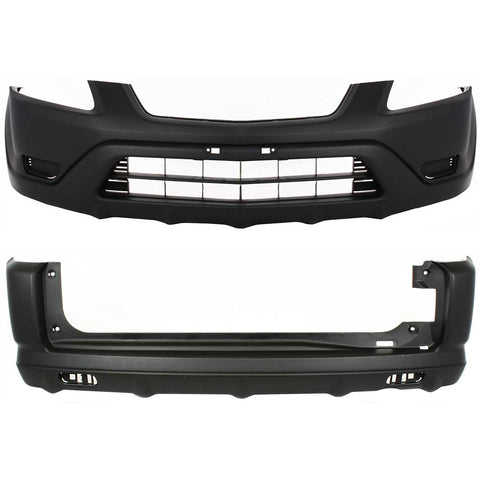 Front & Rear Bumper Cover Set For 2002-2004 Honda CR-V