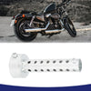 Universal 48mm Motorcycle Exhaust Pipe Baffle Muffler Silver Tone