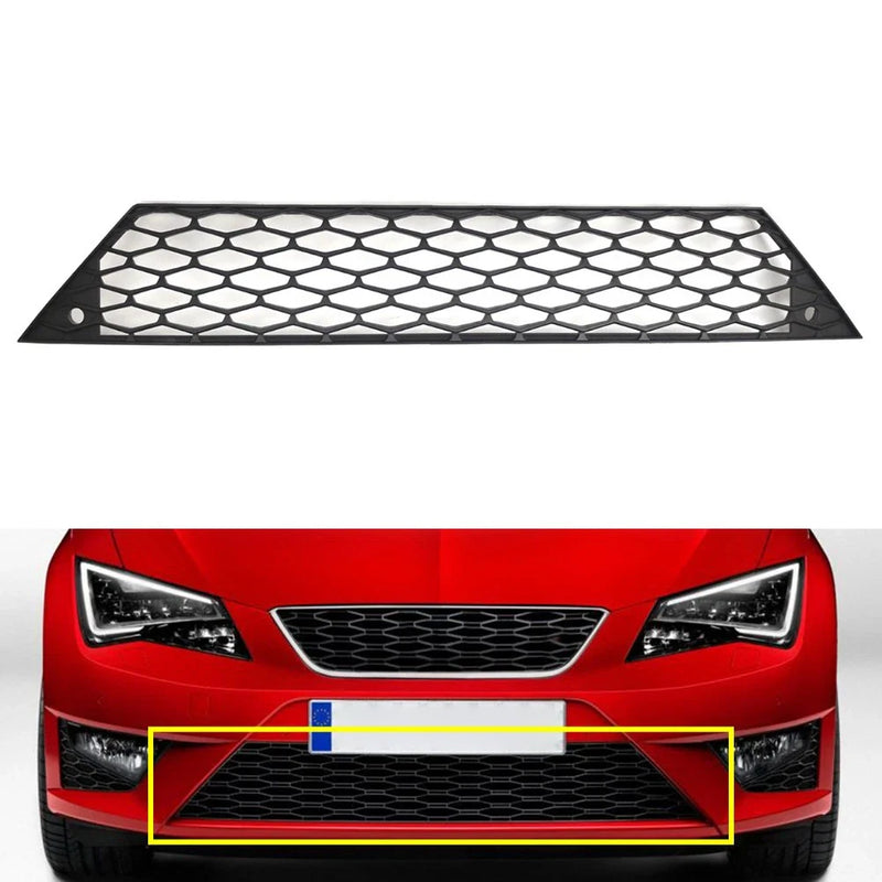 Seat Leon FR Matte Black Front Lower Bumper Grille (2013-2017)