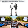 Motorcycle M8/M10 Rear View Mirrors Handlebar Mirror Black Aluminum Alloy