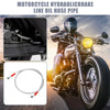 Motorcycle 100cm Motorcycle Hydraulic Brake Line Oil Hose Pipe 28° 0° Silver Tone