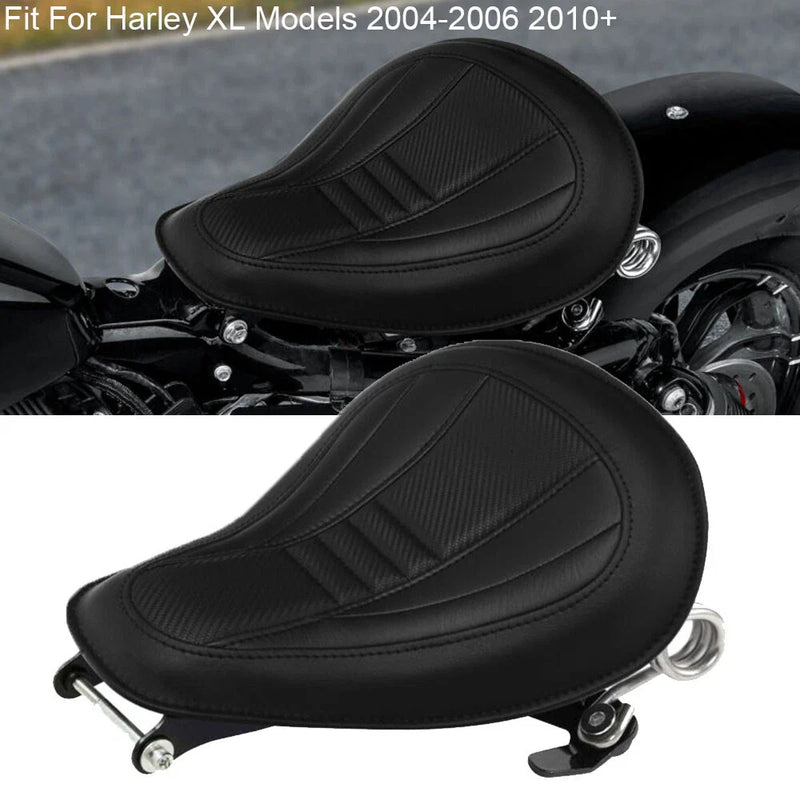 Harley Sportster XL883 XL1200 Black Solo Rider Driver Seat (2004-2006)