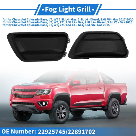 Chevrolet Colorado Front Left Front Right Fog Light Grill (2017 - 2020)