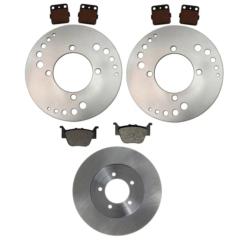 Honda Rancher 420 IRS Front & Rear Brake Rotors & Pads (2009–2014)