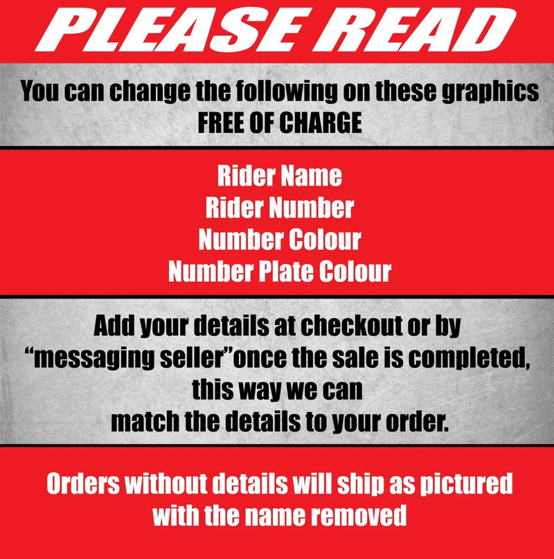 Yamaha YZF 400 (1998-2002) FORTRESS STYLE Decals Custom Graphics Full Kit