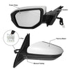 Honda Civic Left Side Exterior Door Mirror Assembly White (2016-2021)