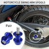 Bike Pair Motorbike Swingarm Spools 8mm CNC Swing Arm Spools Sliders Blue