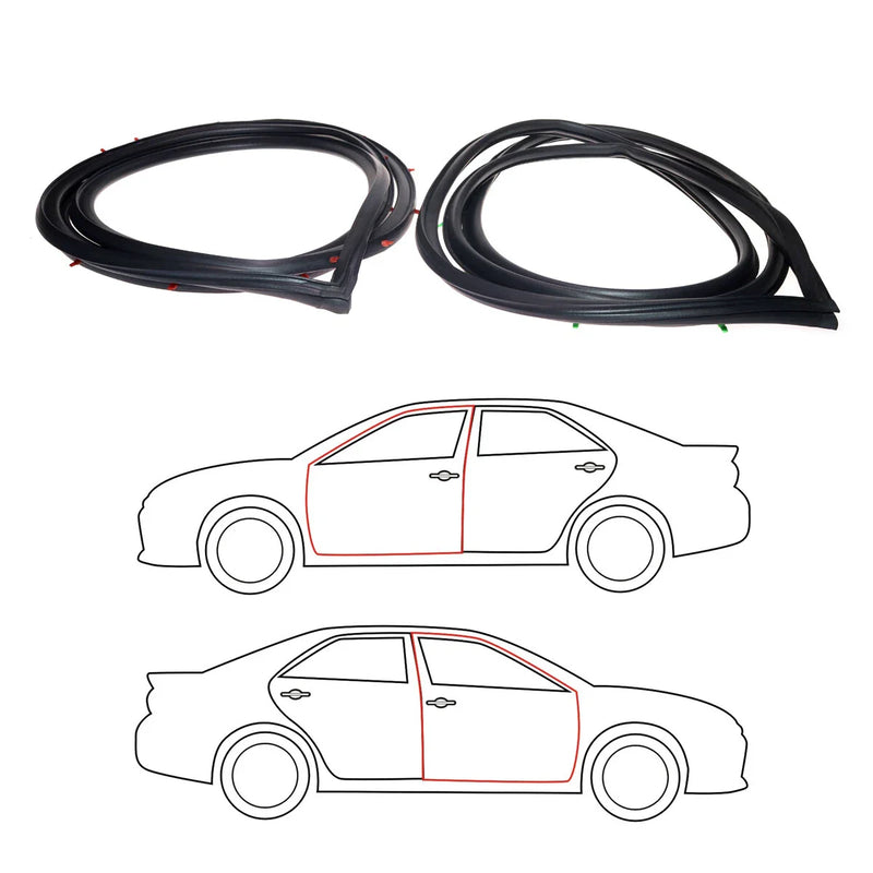Datsun Sunny B310 4-Door 1978-1982 Front Door Weatherstrip Set