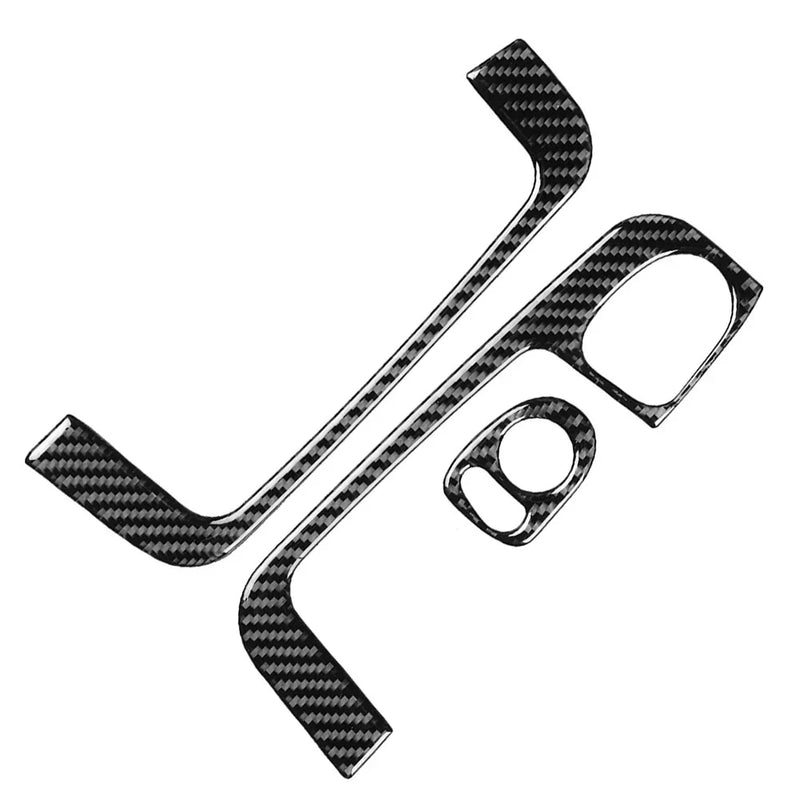 Fiat 500 Carbon Fiber Inner Door Armrest Handle Trim (2012-2015)