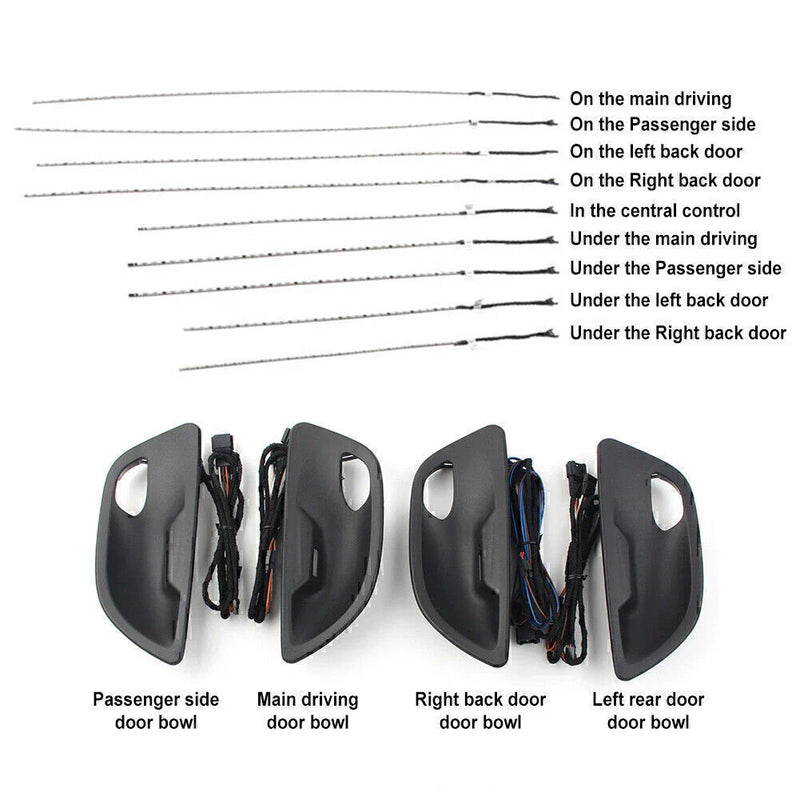 BMW 5 Series Dual Color LED Ambient Door Light Stripes (2011-2017)