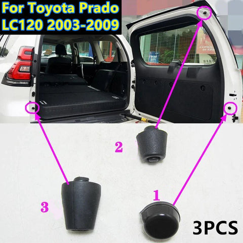 Toyota Prado 3 x Rear Trunk Tailgate Rubber Stopper Cushion (2002–2009)