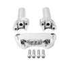 Harley Fat Boy, Low Rider, Softail Chrome 4" Risers 1" Handlebar Clamp