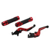 Kawasaki ZX6R Red Extendable Brake Clutch Levers Grip Set (2005-2023)