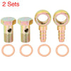 Motorcycle Car 2 x Banjo Hose Barb Bolt Fittings 16mm