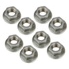 Various Applications 8 x M10 x 1.25 Stainless Steel Hex Flange Nuts