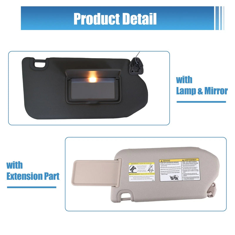 Nissan Passenger Side Sun Visor with Light and Mirror