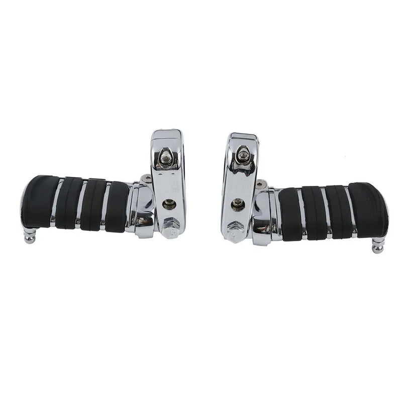 Harley Touring & Softail Chrome 1-1/4" Highway Bar Footpegs