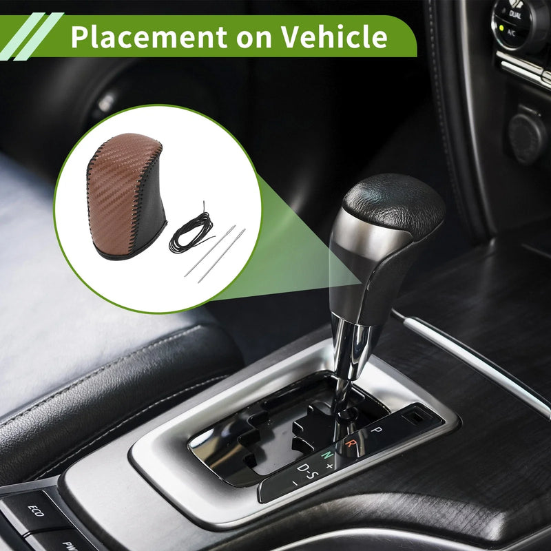 Dodge Journey (2011-2020) Brown Carbon Fiber Black Gear Shift Knob Cover