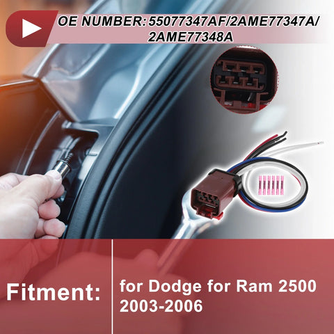 Dodge Ram 2500 (2003-2006) 2 x Bulb Pigtails Tail Light Socket Wiring
