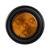 2" Round LED Light Trailer Side Marker Clearance Grommet Amber