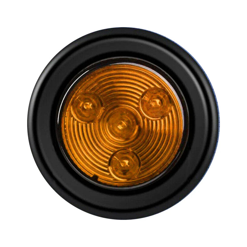2" Round LED Light Trailer Side Marker Clearance Grommet Amber