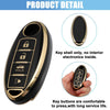Silicone Car Smart Key Fob Case Cover INFINITI QX80 Protector Black