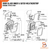 Toyota Hilux Ute 4DR Weatherstrip Inner Outer Glass Door Seal (05-14)