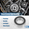 2 x Deep Groove Ball Bearing 17x35x10mm Double Sealed Carbon Bearings