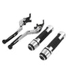 Street Twin Silver Extendable Brake Clutch Lever Grip Set (2016-2023)