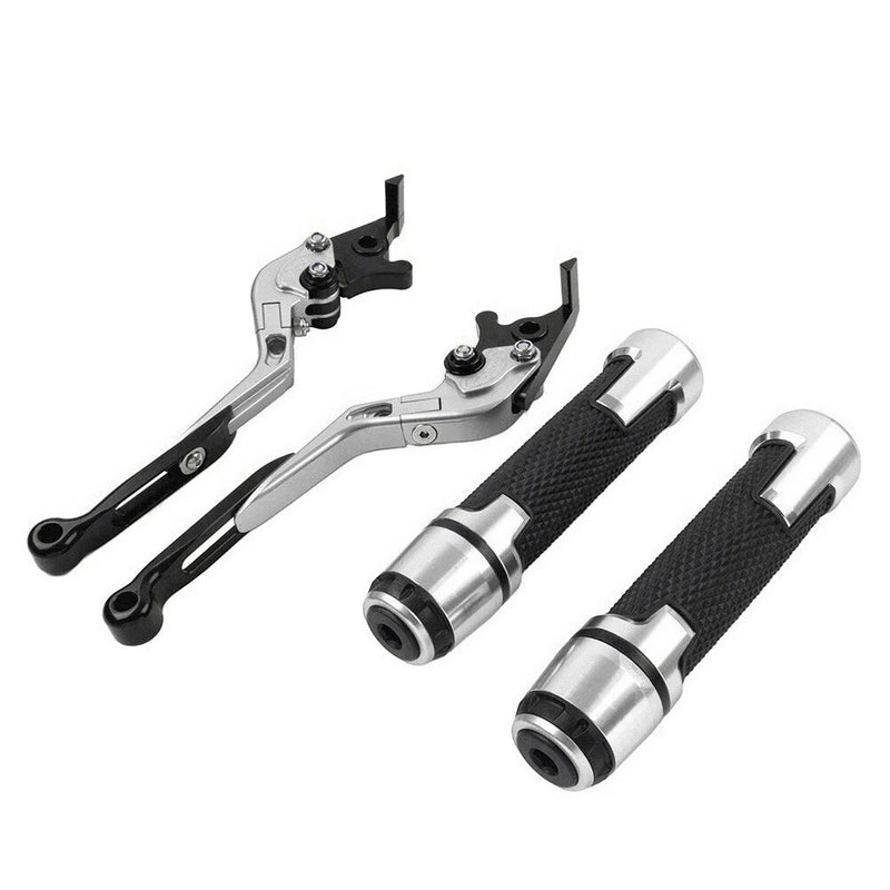 Street Twin Silver Extendable Brake Clutch Lever Grip Set (2016-2023)
