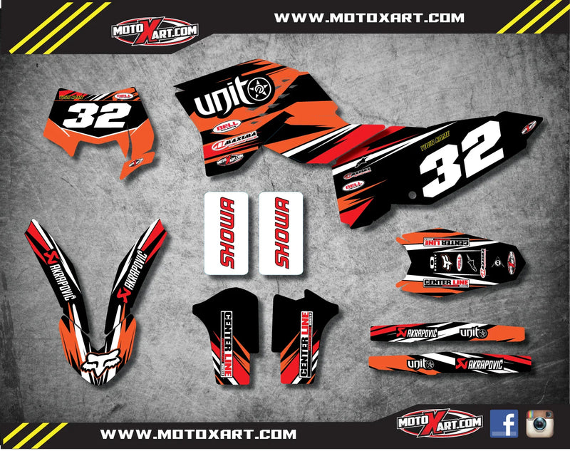 KTM EXC XCF DIGGER Style Custom Graphics Stickers Kit (2008-2011)
