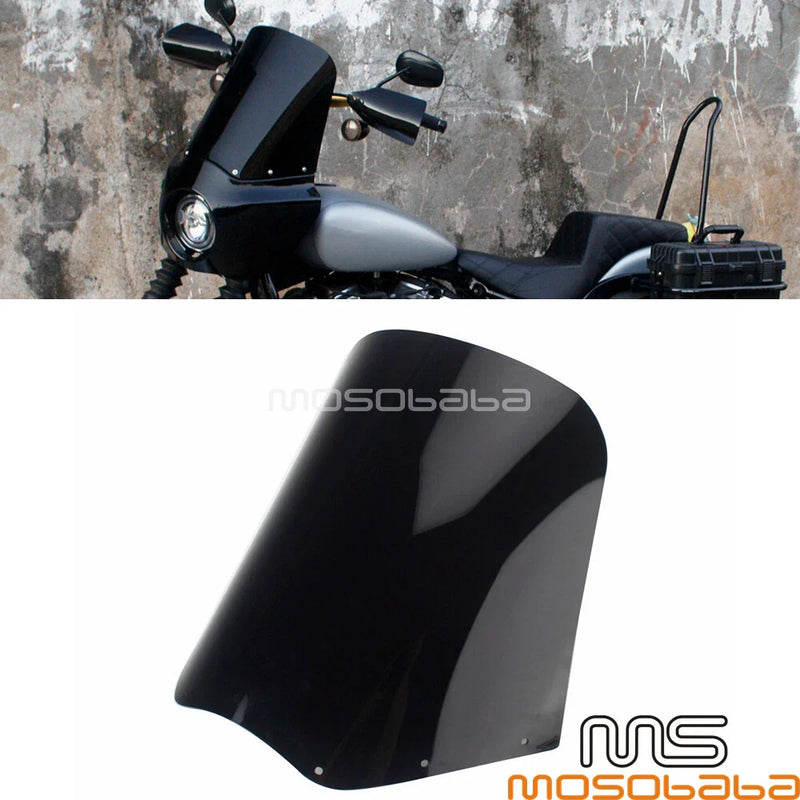 Harley Dyna FXDL FXDB FXD Dark Black Headlight Fairing Windshield (2006-2017)
