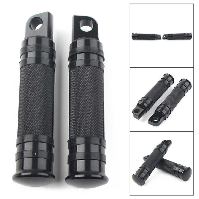 Harley Motorcycle Black Aluminum Foot Pegs (Fits Various Models)