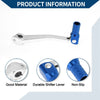 Bosuer 125 Folding Motorcycle Gear Shifter Lever Silver Tone Blue Head