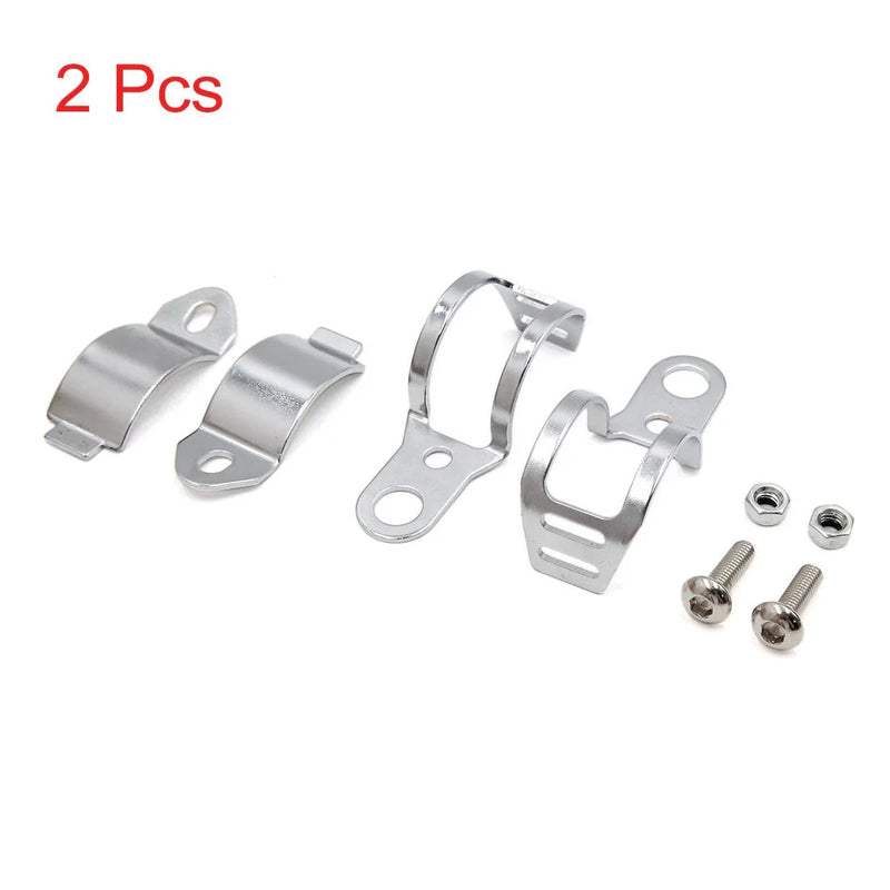 Harley Davidson Motorcycle Turn Signal Light Fork Clamp Holder Bracket 2pcs