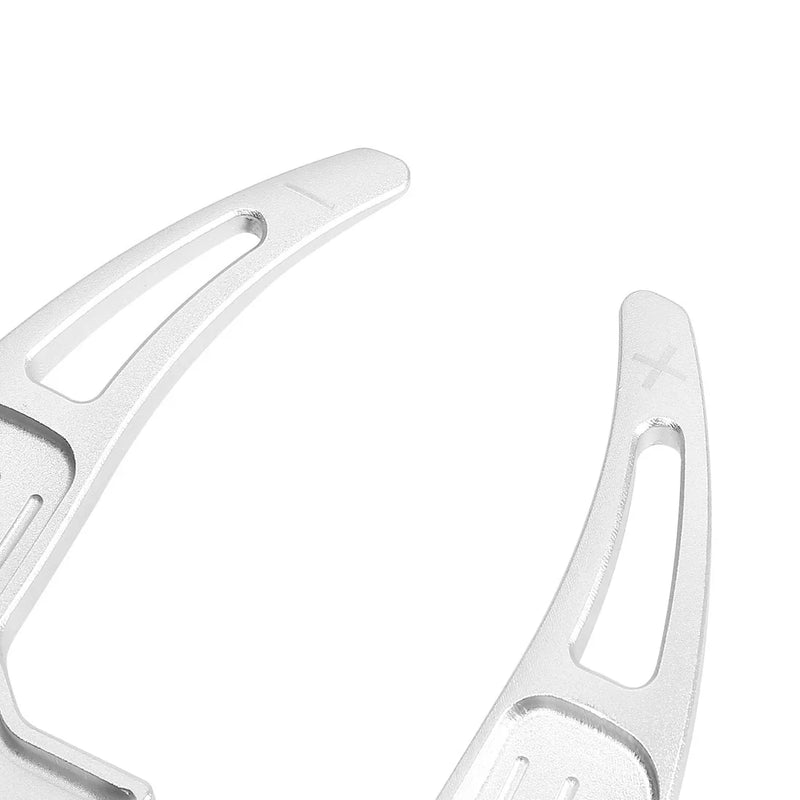 Ford Mustang Aluminum Alloy Silver Tone Steering Wheel Shift Paddle