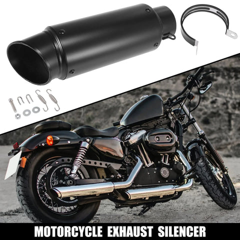 Motorcycle 60.5mm Slip-on Exhaust Silencer Muffler Pipe