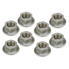 Various Applications 8 x M10 x 1.25 Stainless Steel Hex Flange Nuts