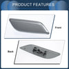 Honda Accord VIII 2011-2013 Dark Gray 1 x Front Right Washer Nozzle Cover