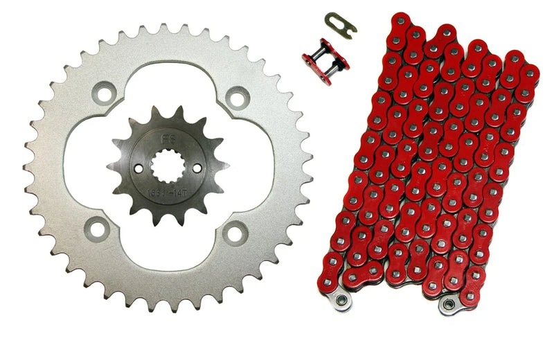 Suzuki LT-Z400 Red 520x96 Drive Chain & 14/40 Sprockets (2009–2014)