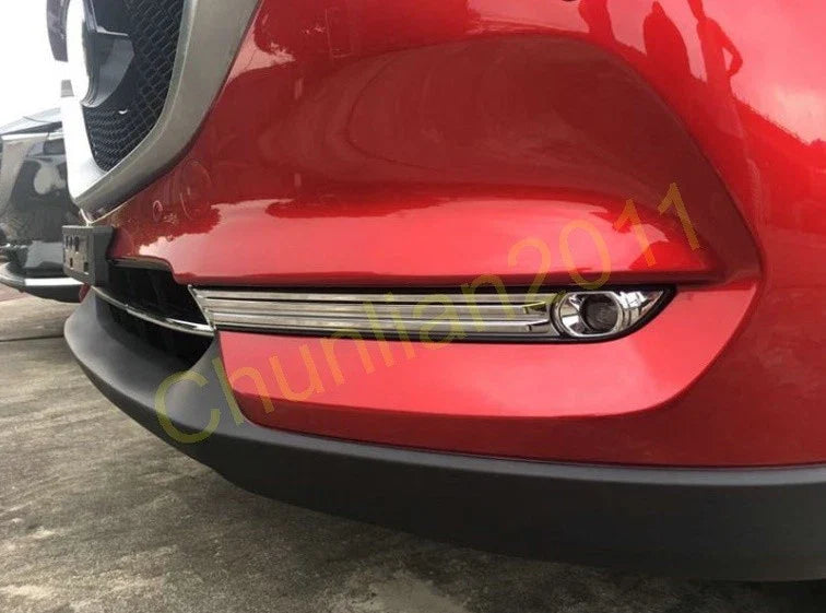 Mazda CX-5 (2017-2021) 2 x pcs Chrome Front Fog Light Cover Trim