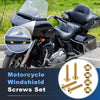 Harley Touring FLTRX Road Glide 4x Motorcycle Windshield Screws Gold (2015–2023)