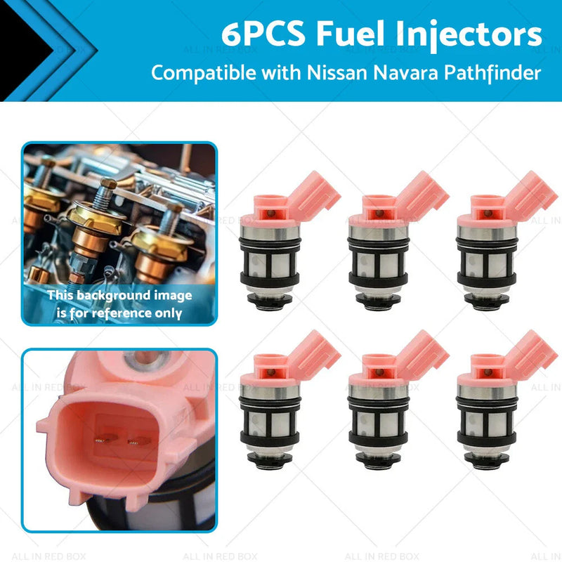 Nissan Navara D21 D22 Pathfinder 6 x Fuel Injectors (1997-2004)