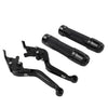 Yamaha TMAX 500 530 Black Extendable Brake Clutch Levers Grip Set